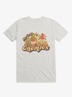 Surf's Up Gnomies White T-Shirt