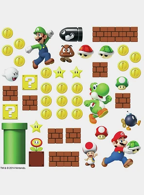 Nintendo Super Mario Build A Scene Peel And Stick Wall Decals