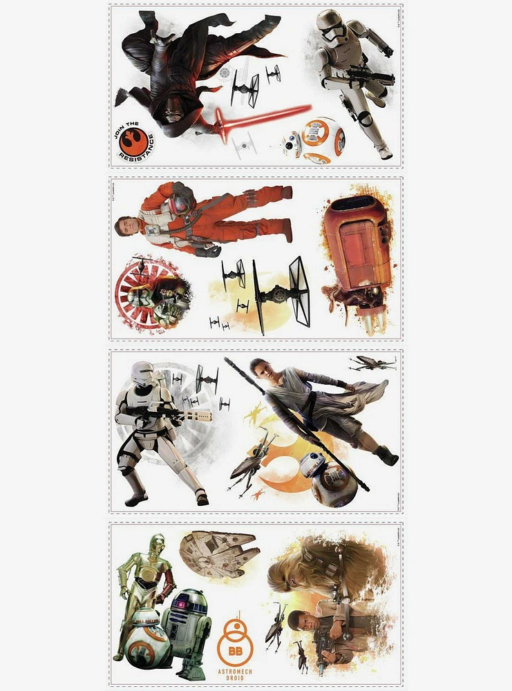 Star Wars The Force Awakens Episode VII Ensemble Cast Peel And Stick Wall Decals