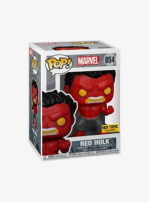 Funko Marvel Pop! Red Hulk With Glow-In-The-Dark Chase Vinyl Bobble-Head Hot Topic Exclusive