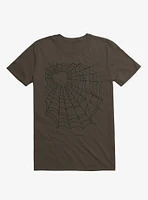 Caught You My Black Hearted Web Brown T-Shirt