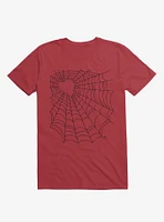 Caught You My Black Hearted Web Red T-Shirt