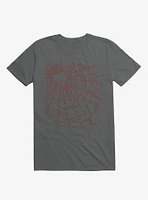Caught You My Red Hearted Web Asphalt Grey T-Shirt