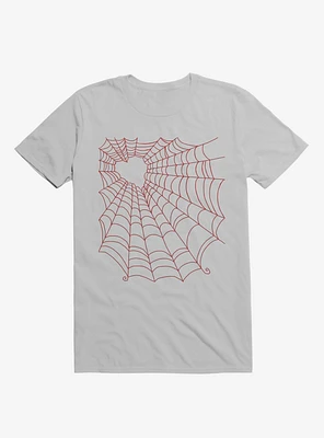 Caught You My Red Hearted Web Ice Grey T-Shirt