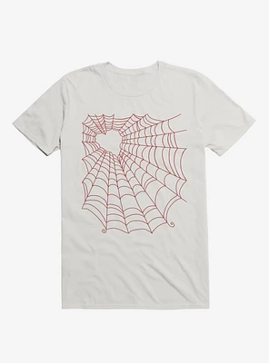 Caught You My Red Hearted Web White T-Shirt