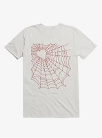 Caught You My Red Hearted Web White T-Shirt