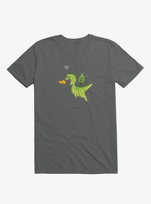 Little Green Dragon Love Asphalt Grey T-Shirt