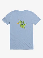 Little Green Dragon Love Light Blue T-Shirt