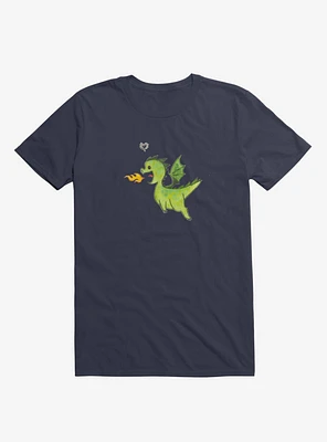 Little Green Dragon Love Navy Blue T-Shirt