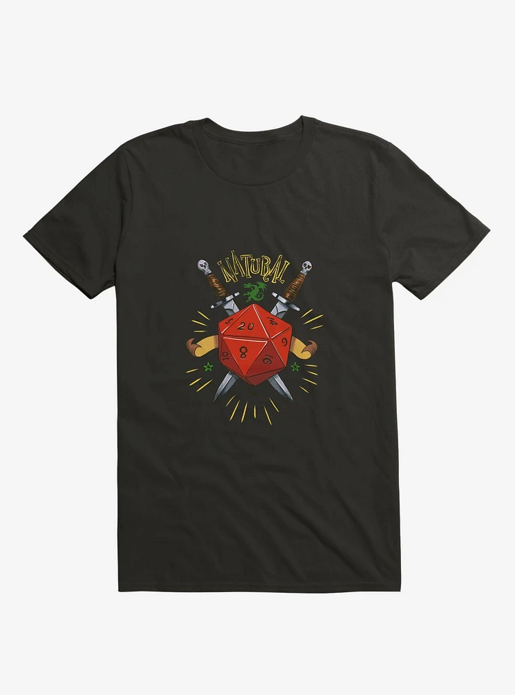 Natural Dice Skull Daggers T-Shirt