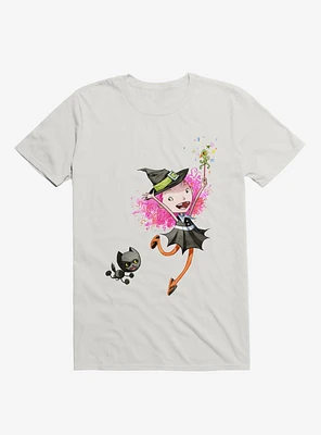 Trixie And Scratches Little Witch Cat White T-Shirt