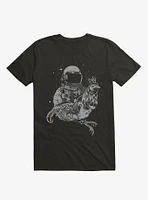 Astro With Rooster Chicken Black T-Shirt