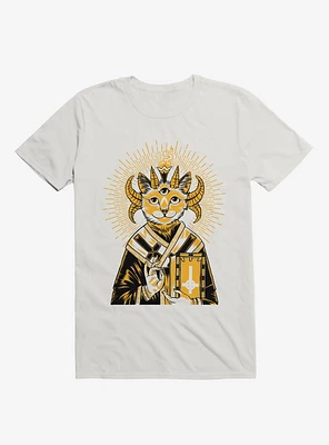 Baphomet Cat Saint White T-Shirt