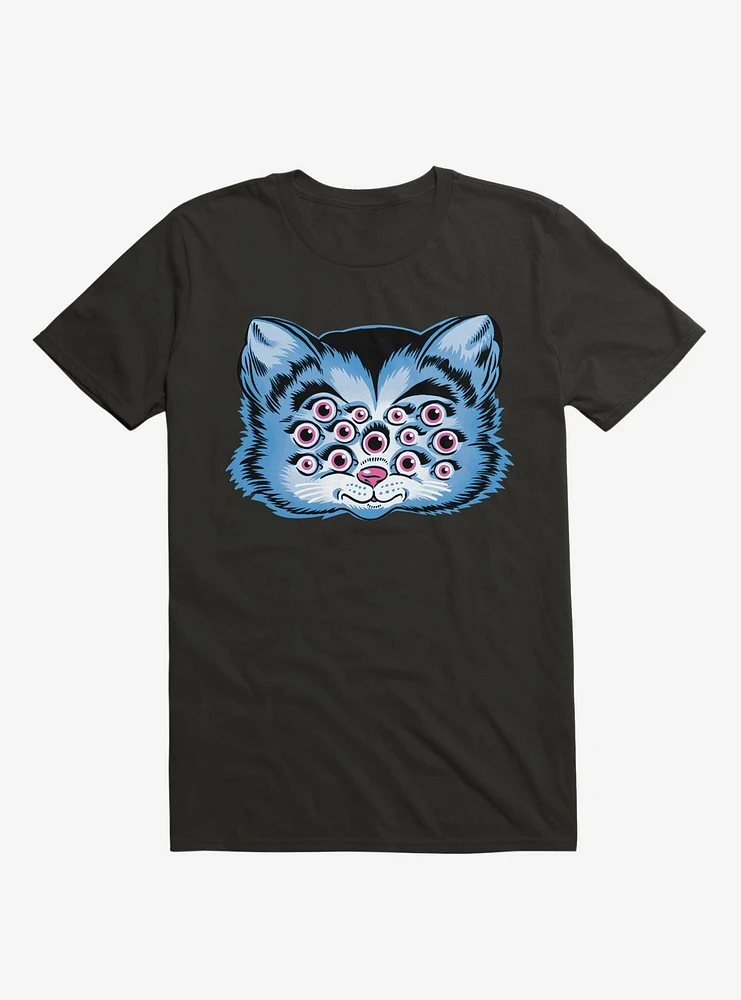 Thirteen Eyed Cat Black T-Shirt