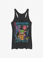 Star Wars The Mandalorian Child Neon Poster Girls Tank Top