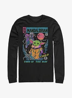 Star Wars The Mandalorian Child Neon Poster Long-Sleeve T-Shirt