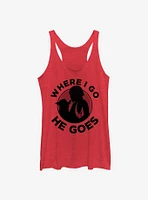 Star Wars The Mandalorian Where I Go He Goes Girls Tank