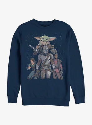 Star Wars The Mandalorian Poster Crew Sweatshirt