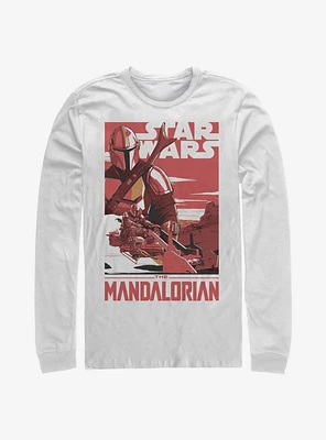 Star Wars The Mandalorian Mad Mando Poster Long-Sleeve T-Shirt