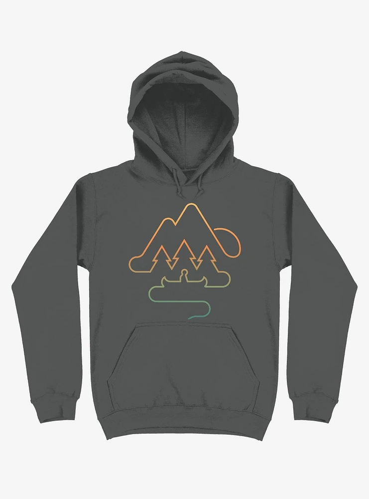 Tree And Canoe Outline Hoodie