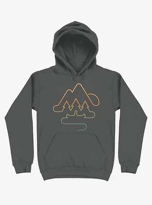 Tree And Canoe Outline Hoodie