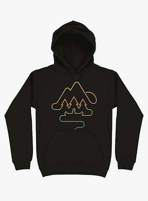 Tree And Canoe Outline Hoodie