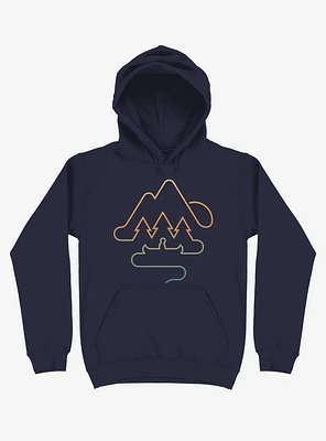 Tree And Canoe Outline Hoodie