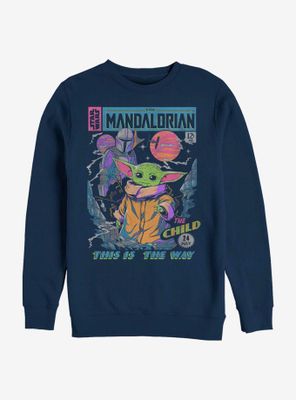 Star Wars The Mandalorian Neon Poster Sweatshirt