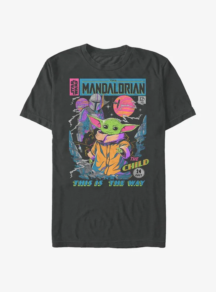 Star Wars The Mandalorian Neon Poster T-Shirt