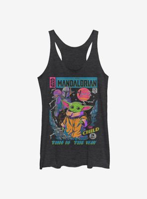 Star Wars The Mandalorian Neon Poster Womens Tank Top