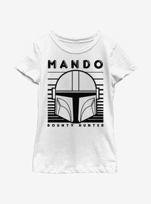 Star Wars The Mandalorian Mando Monotone Youth Girls T-Shirt