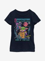 Star Wars The Mandalorian Neon Poster Youth Girls T-Shirt