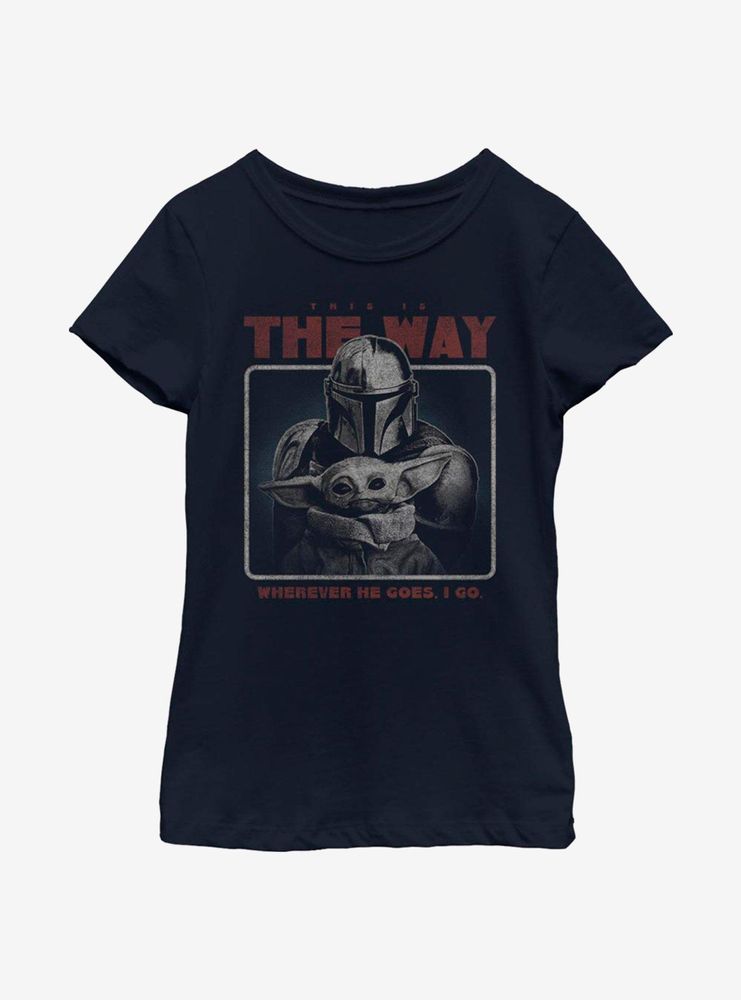 Star Wars The Mandalorian Retro Way Youth Girls T-Shirt