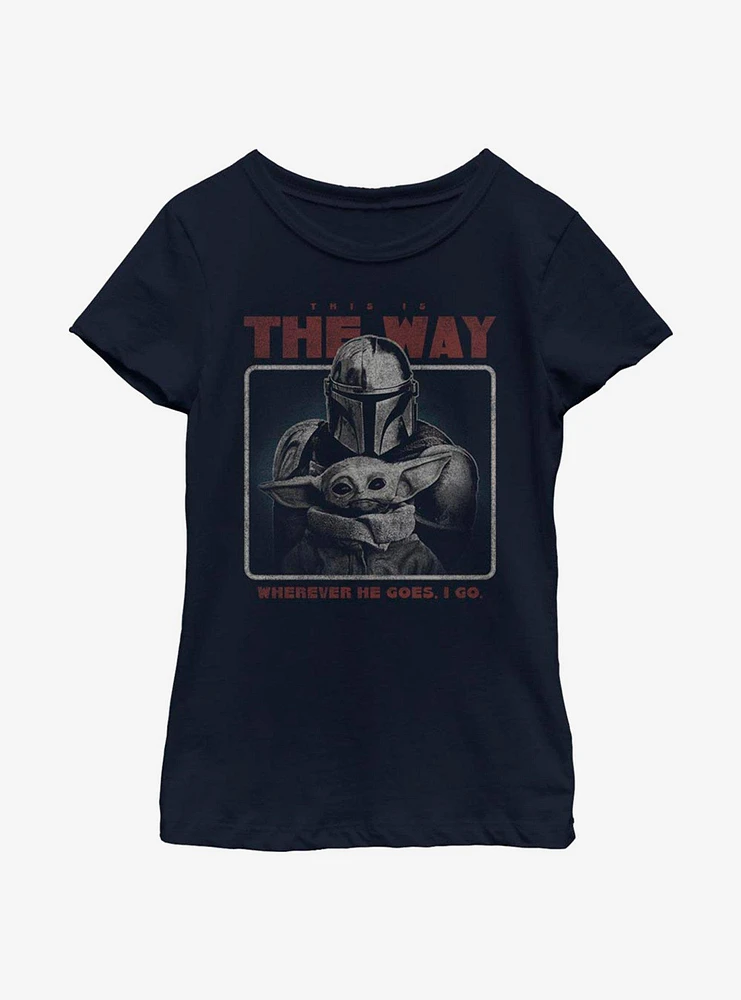 Star Wars The Mandalorian Retro Way Youth Girls T-Shirt