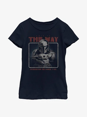 Star Wars The Mandalorian Retro Way Youth Girls T-Shirt