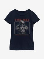 Star Wars The Mandalorian Retro Way Youth Girls T-Shirt