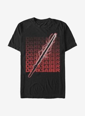 Star Wars The Mandalorian Darksaber Text T-Shirt