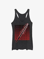 Star Wars The Mandalorian Darksaber Text Womens Tank Top