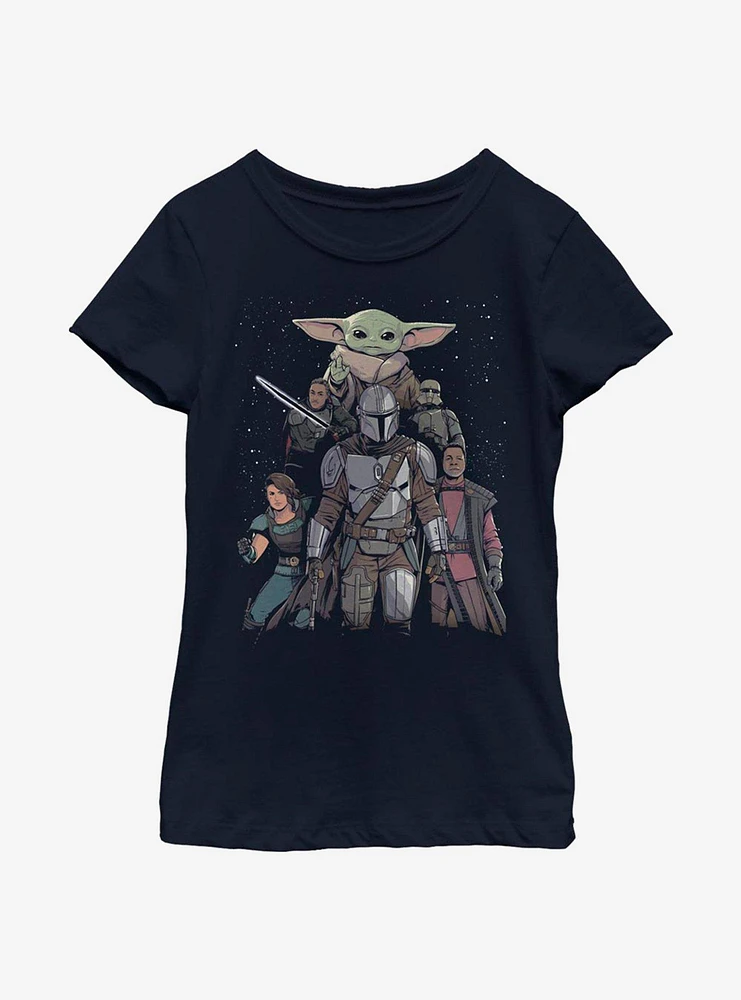 Star Wars The Mandalorian Movie Poster Youth Girls T-Shirt