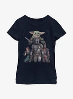 Star Wars The Mandalorian Movie Poster Youth Girls T-Shirt