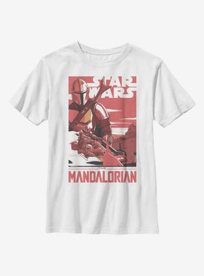 Star Wars The Mandalorian Mad Mando Poster Youth T-Shirt