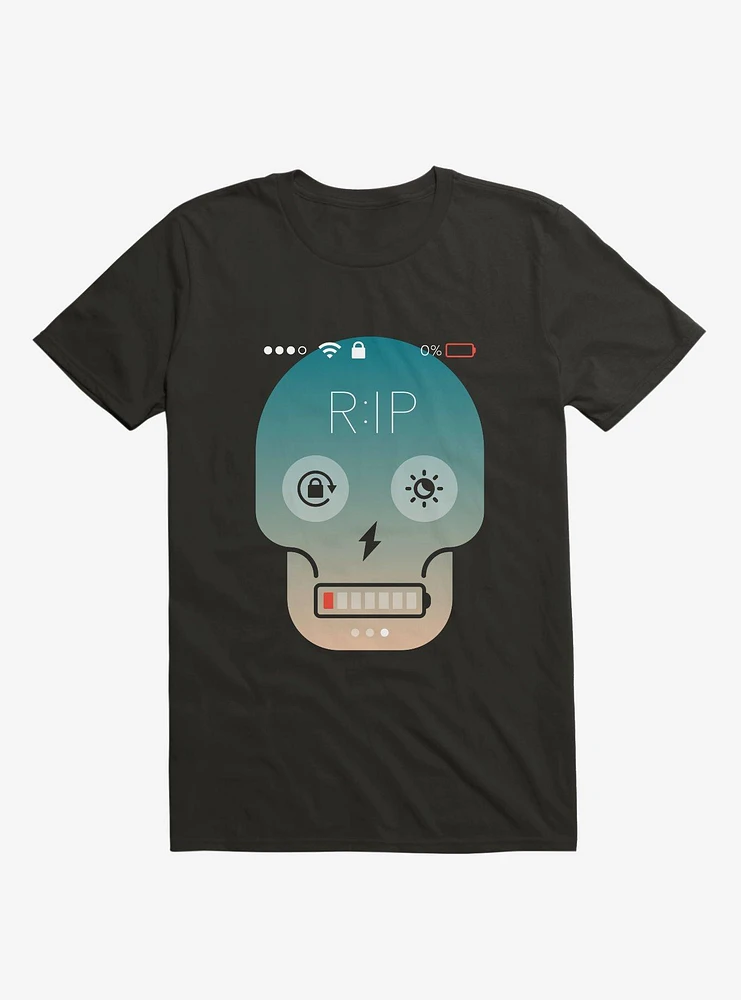 Sorry, My Phone Died RIP Skull T-Shirt