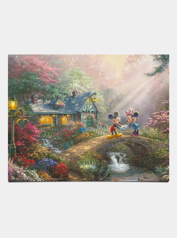 Disney Mickey And Minnie Sweetheart Bridge Art Prints