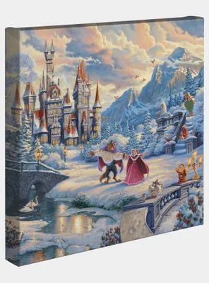 Disney Beauty And The Beast's Winter Enchantment Gallery Wrapped Canvas