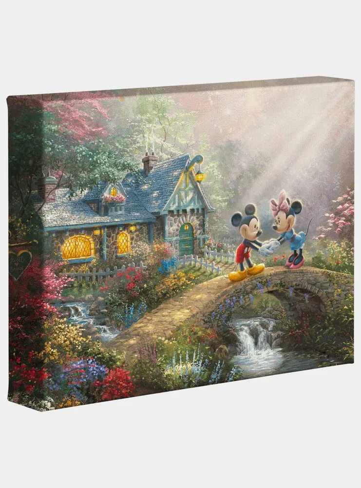 Disney Mickey & Minnie Sweetheart Bridge 8 X 10 Inches Gallery Wrapped Canvas