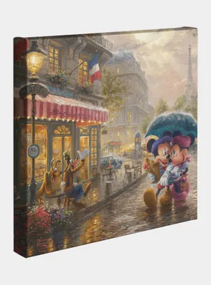 Disney Mickey And Minnie In Paris 14 X 14 Inches Gallery Wrapped Canvas
