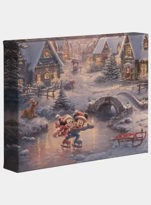 Disney Mickey And Minnie Sweetheart Holiday 8" x 10" Gallery Wrapped Canvas