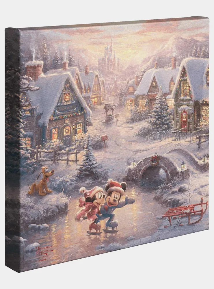 Disney Mickey And Minnie Sweetheart Holiday Gallery Wrapped Canvas