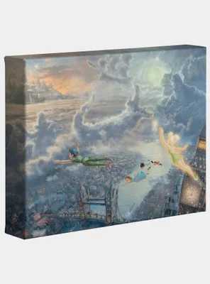 Disney Peter Pan Tinker Bell And Peter Pan Fly To Neverland Gallery Wrapped Canvas
