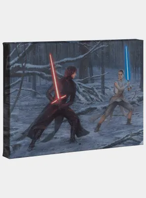 Star Wars The Duel Rey Vs. Ren Gallery Wrapped Canvas